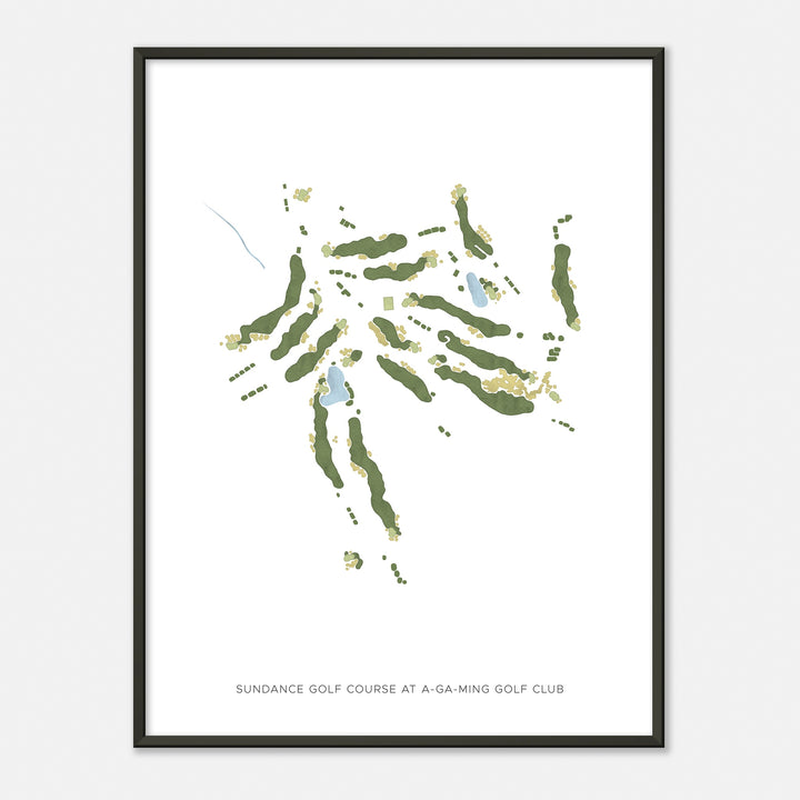 Print of Sundance Golf Course At A-Ga-Ming Golf Club Modern Map