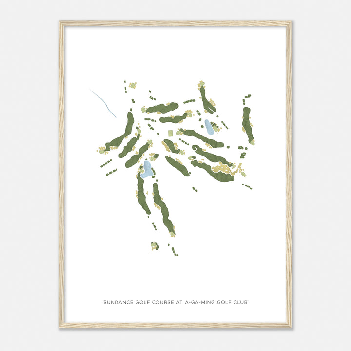Print of Sundance Golf Course At A-Ga-Ming Golf Club Modern Map