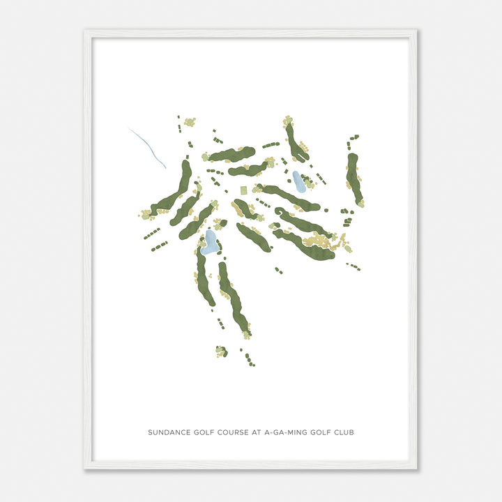 Print of Sundance Golf Course At A-Ga-Ming Golf Club Modern Map
