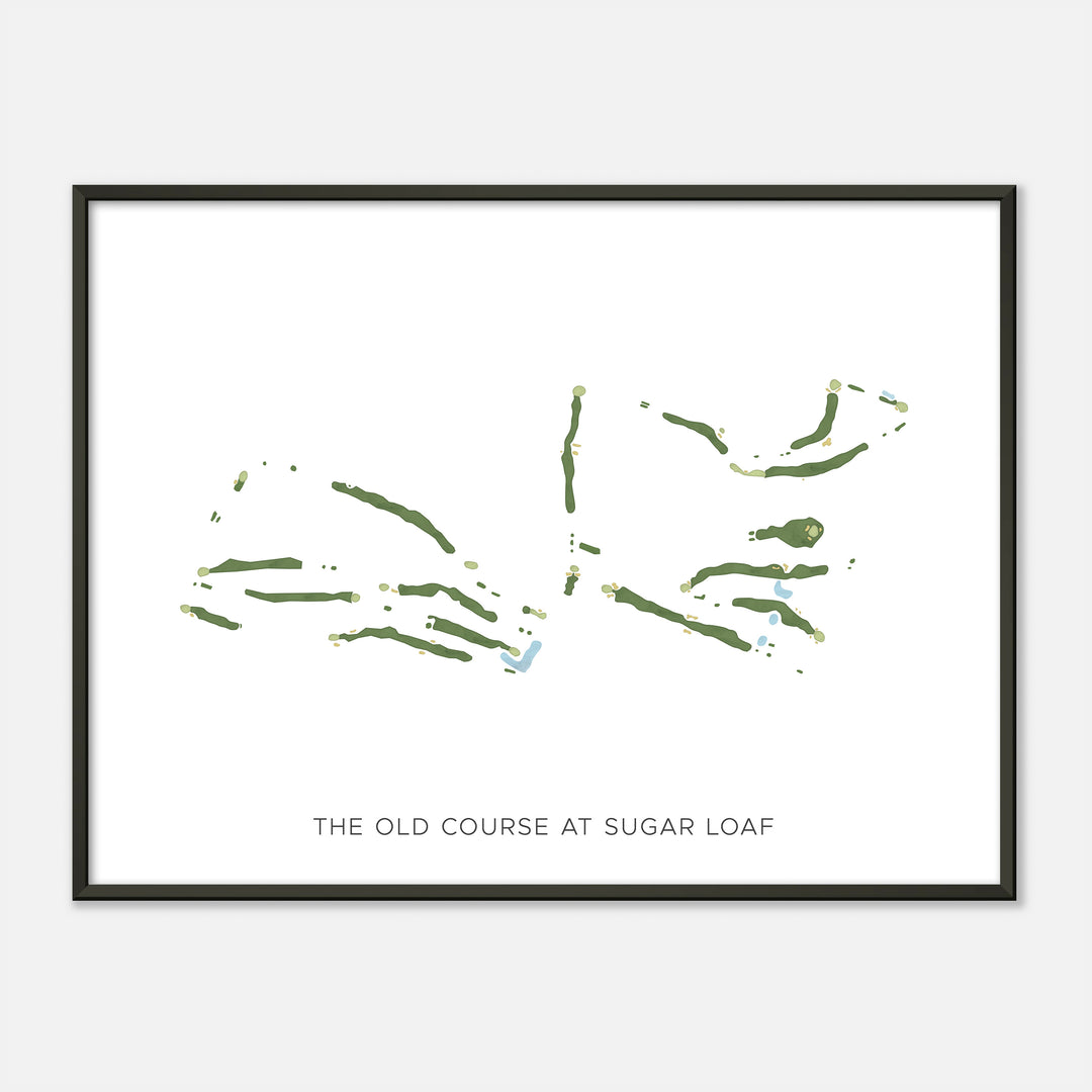 Print of The Old Course At Sugar Loaf Modern Map