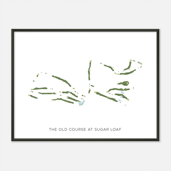 Print of The Old Course At Sugar Loaf Modern Map