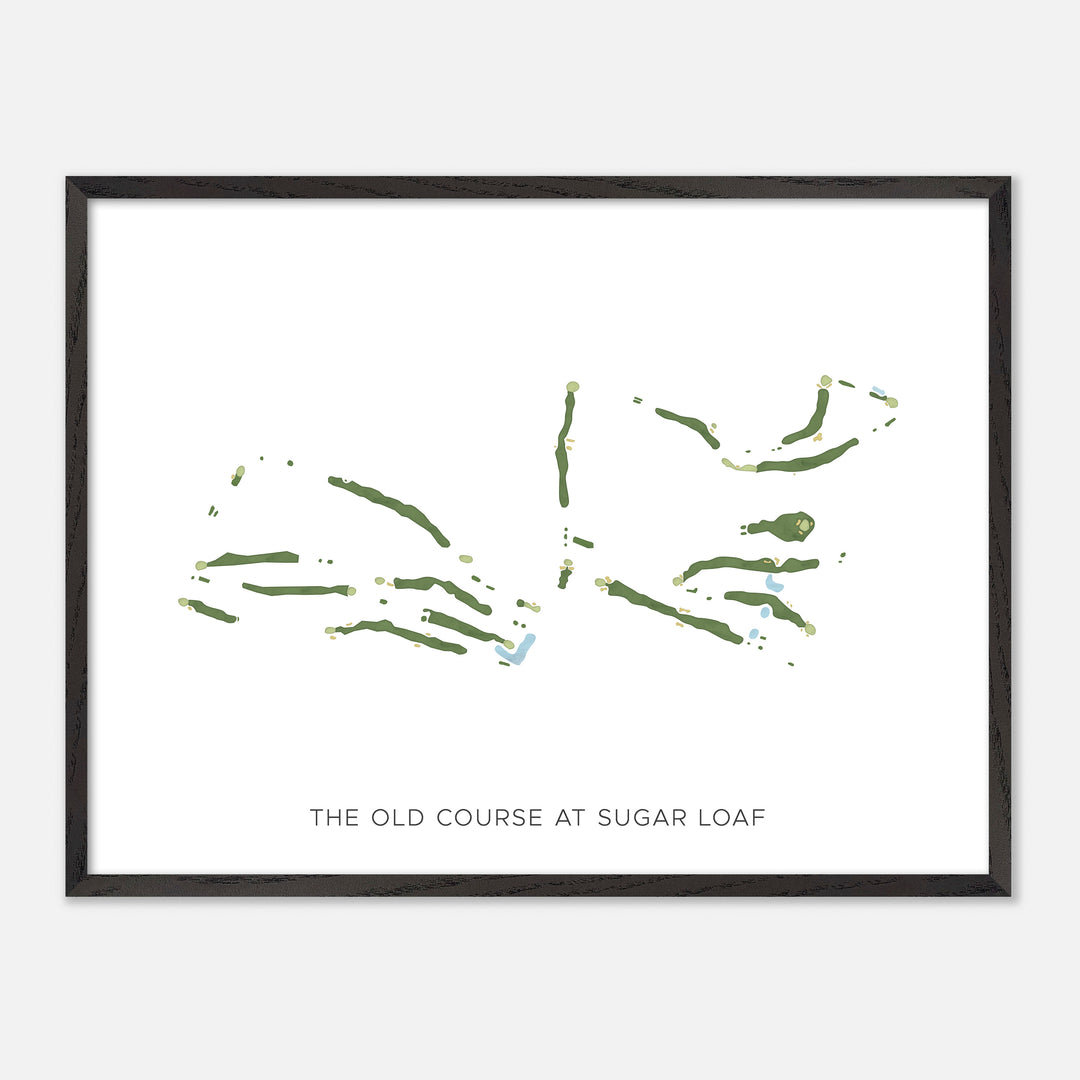 Print of The Old Course At Sugar Loaf Modern Map