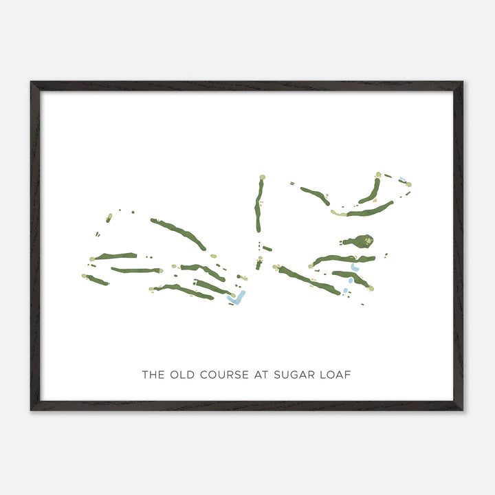 Print of The Old Course At Sugar Loaf Modern Map