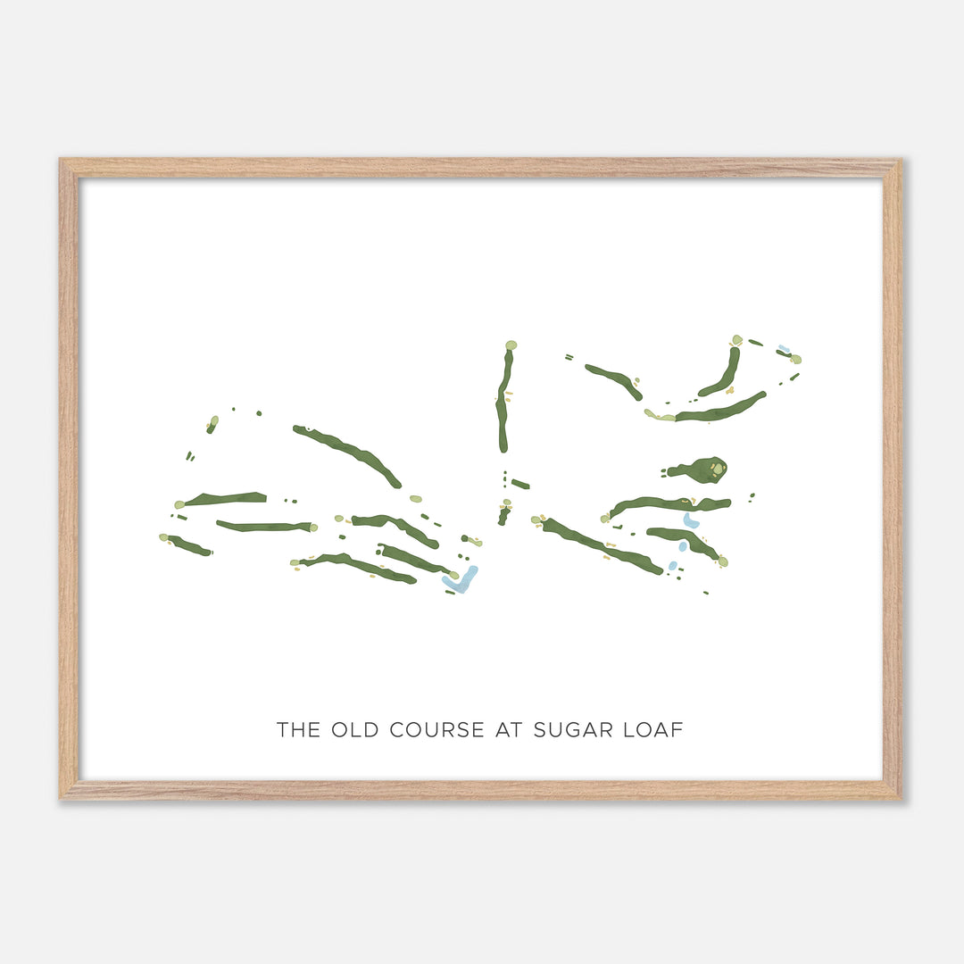 Print of The Old Course At Sugar Loaf Modern Map