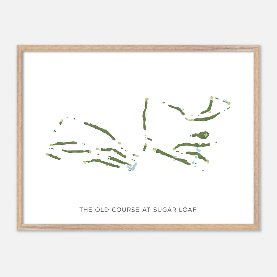 Print of The Old Course At Sugar Loaf Modern Map