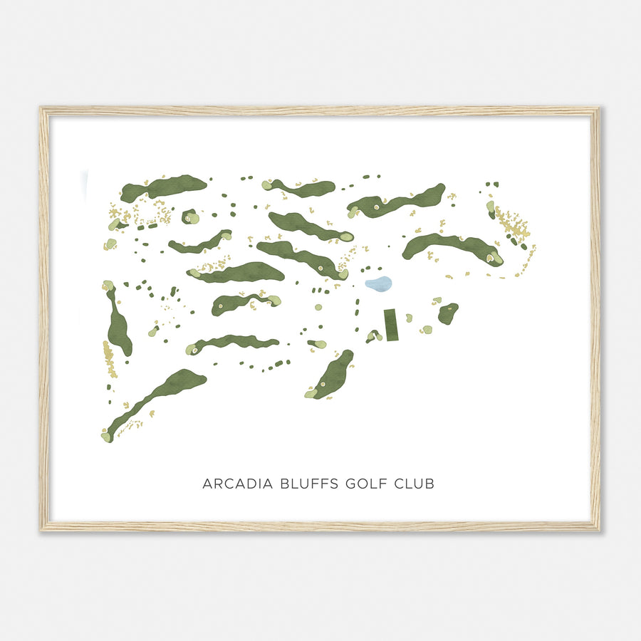 Print of Arcadia Bluffs Golf Club Modern Map