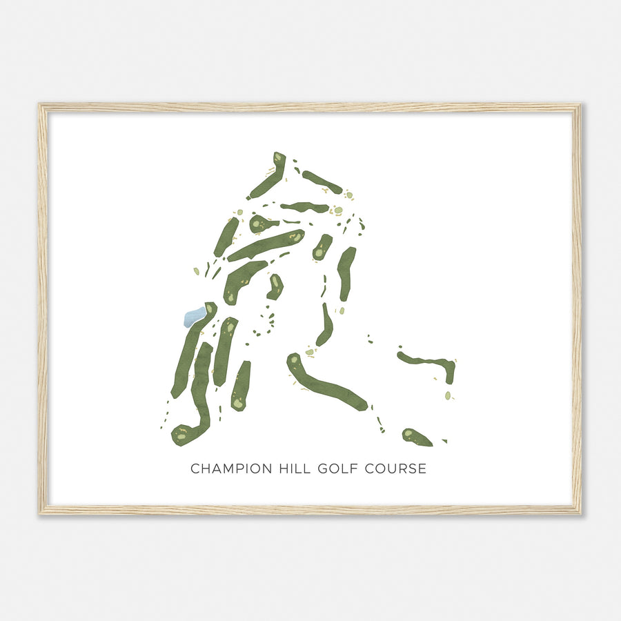 Print of Champion Hill Golf Course Modern Map