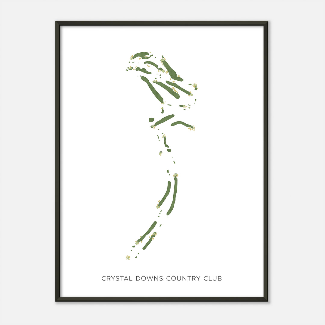 Print of Crystal Downs Country Club Modern Map