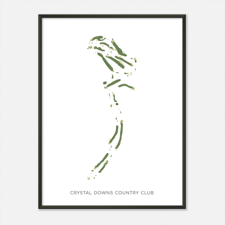 Print of Crystal Downs Country Club Modern Map
