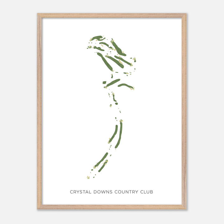 Print of Crystal Downs Country Club Modern Map