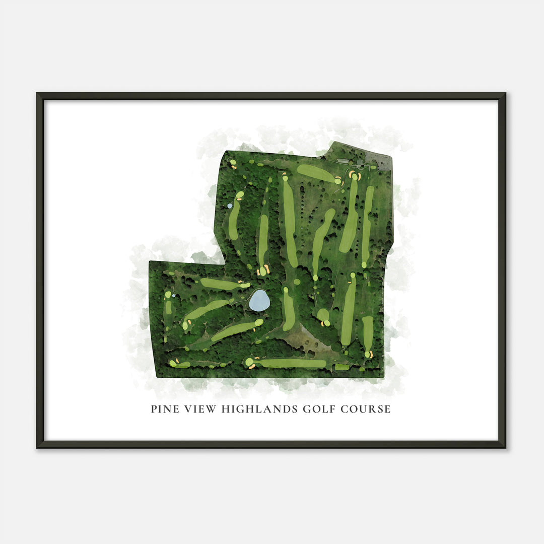 Print of Pine View Highlands Golf Course Classic Map