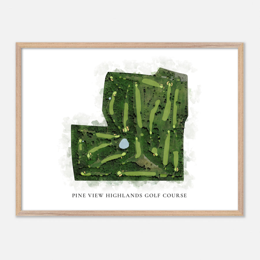 Print of Pine View Highlands Golf Course Classic Map