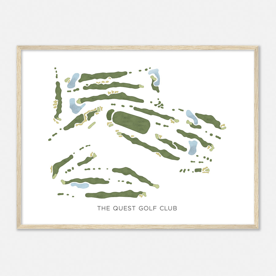 Print of The Quest Golf Club Modern Map