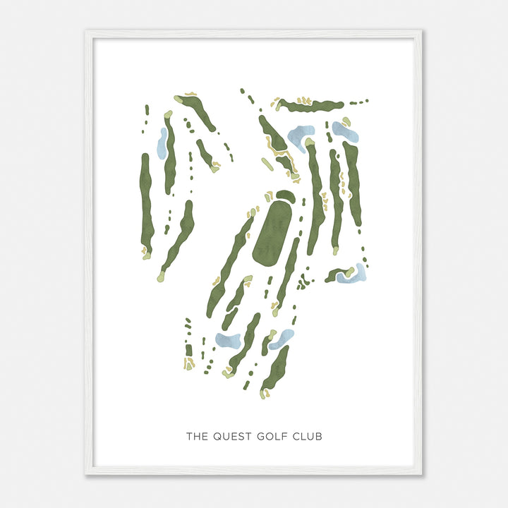 Print of The Quest Golf Club Modern Map