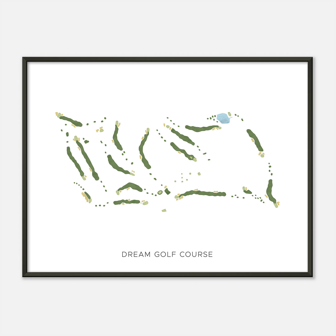 Print of Dream Golf Course Modern Map