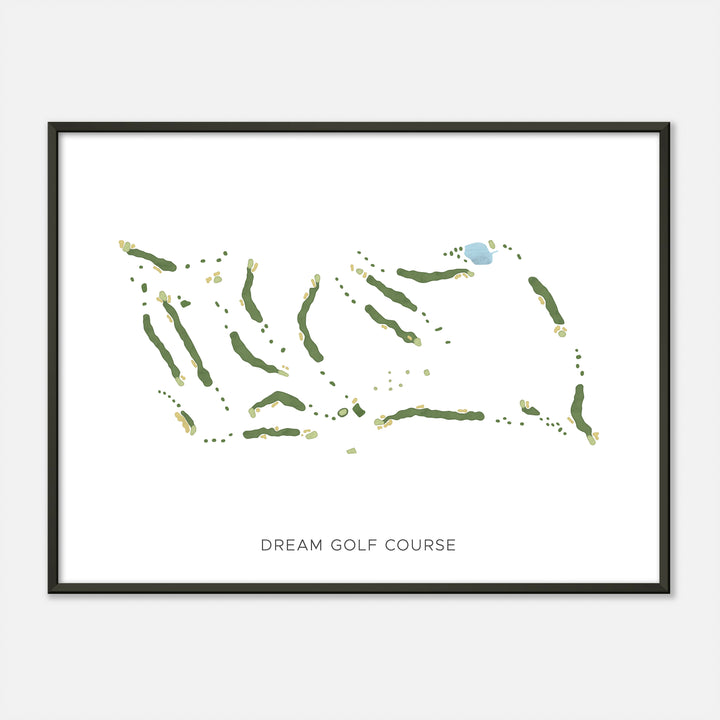 Print of Dream Golf Course Modern Map