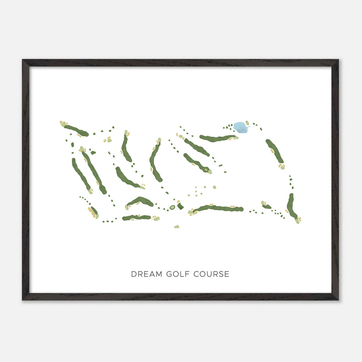 Print of Dream Golf Course Modern Map