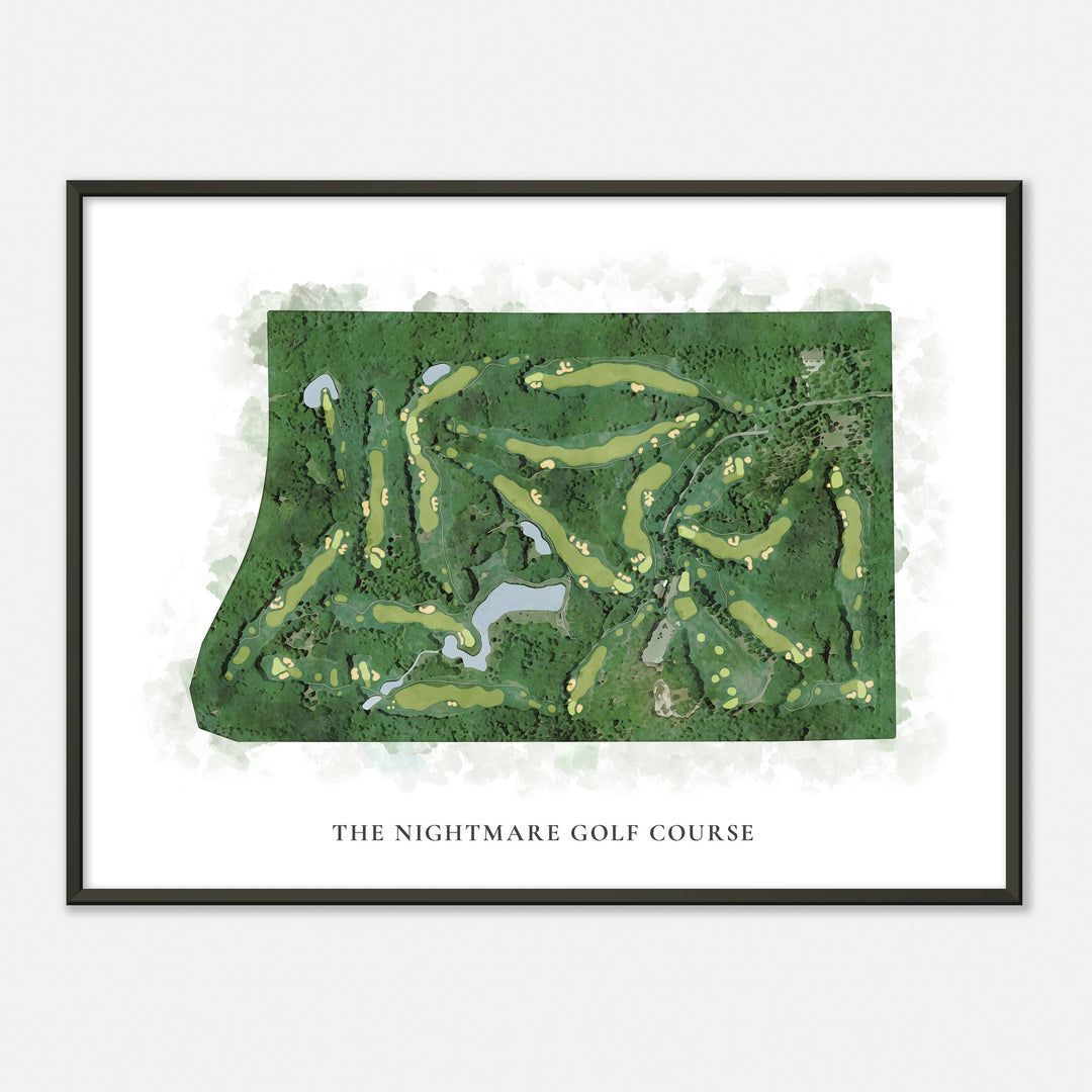 Print of The Nightmare Golf Course Classic Map