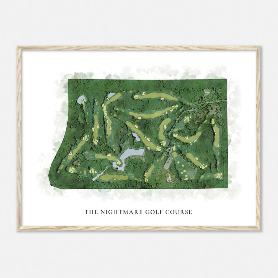 Print of The Nightmare Golf Course Classic Map