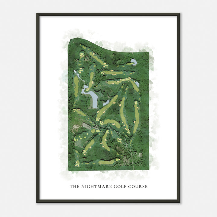Print of The Nightmare Golf Course Classic Map