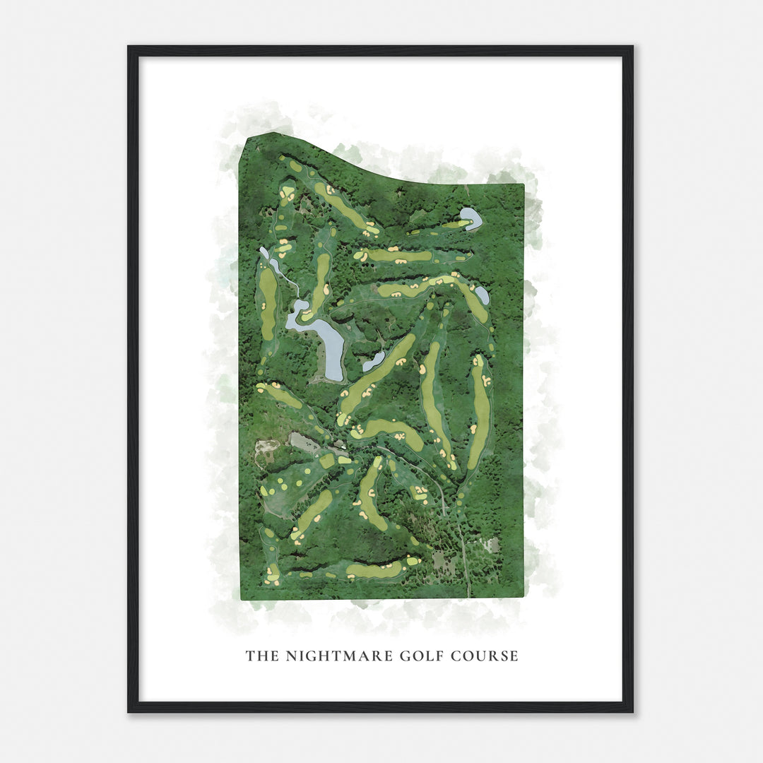 Print of The Nightmare Golf Course Classic Map