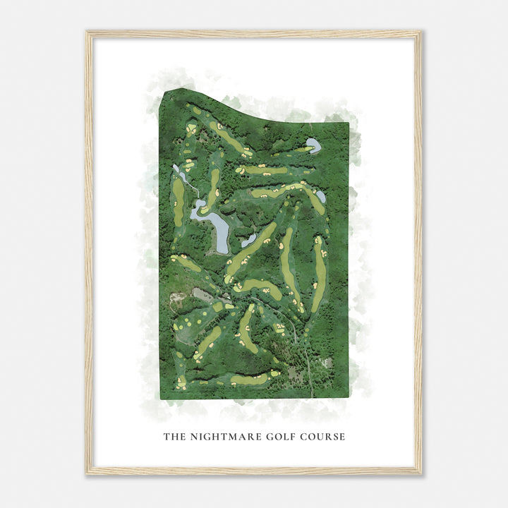 Print of The Nightmare Golf Course Classic Map