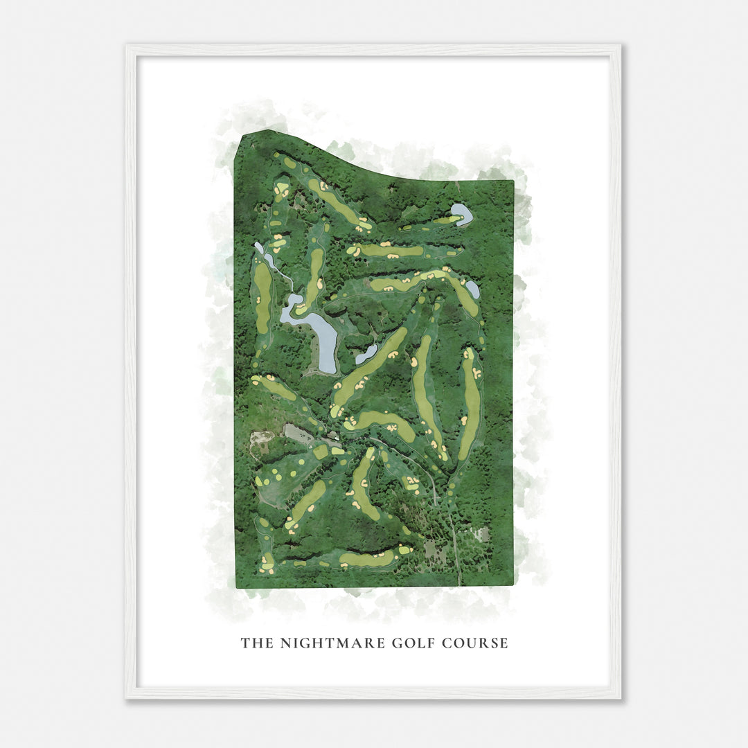 Print of The Nightmare Golf Course Classic Map