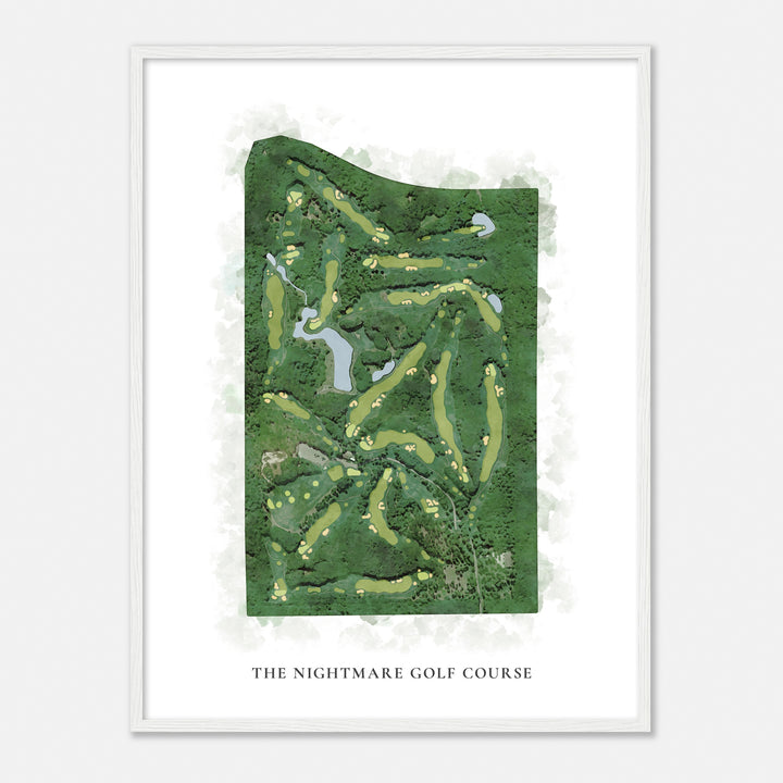Print of The Nightmare Golf Course Classic Map