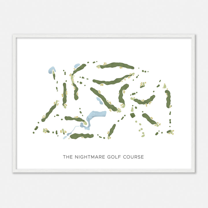 Print of The Nightmare Golf Course Modern Map