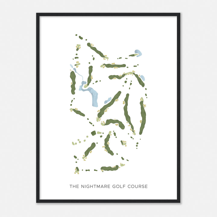 Print of The Nightmare Golf Course Modern Map