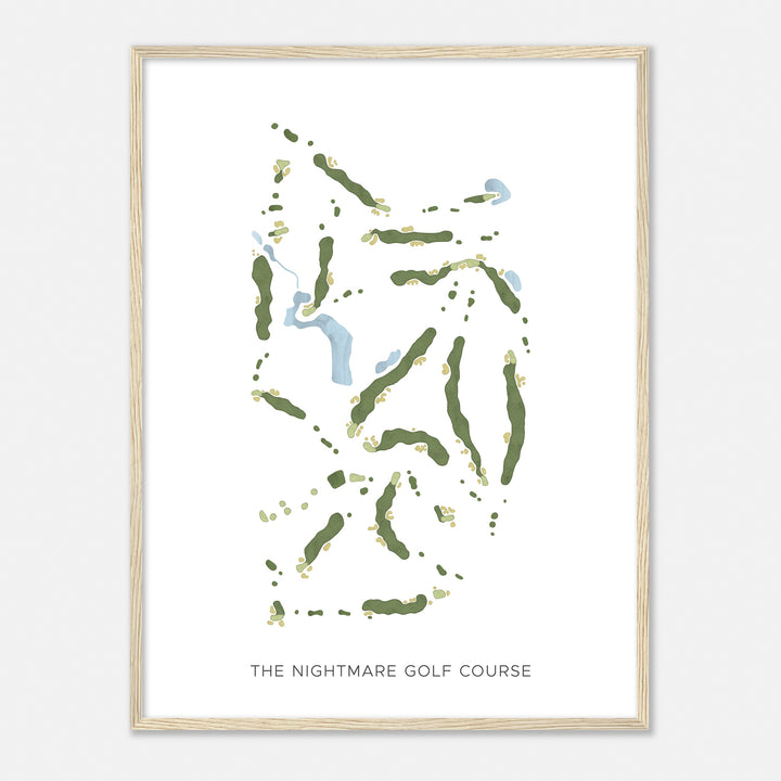 Print of The Nightmare Golf Course Modern Map