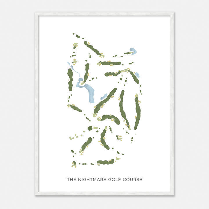 Print of The Nightmare Golf Course Modern Map