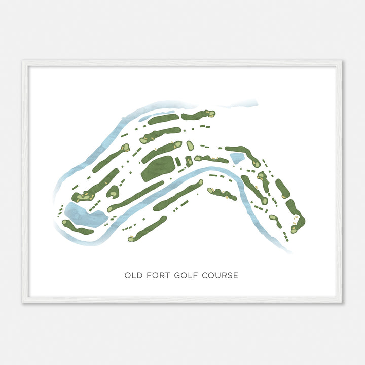 Print of Old Fort Golf Course Modern Map
