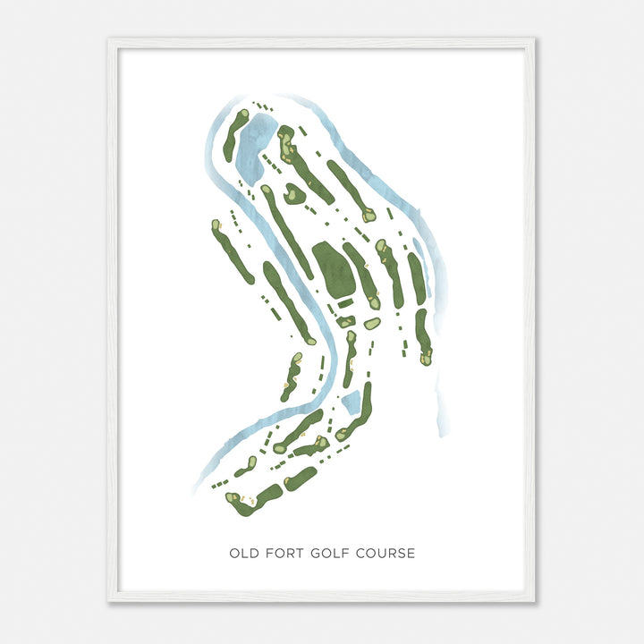 Print of Old Fort Golf Course Modern Map