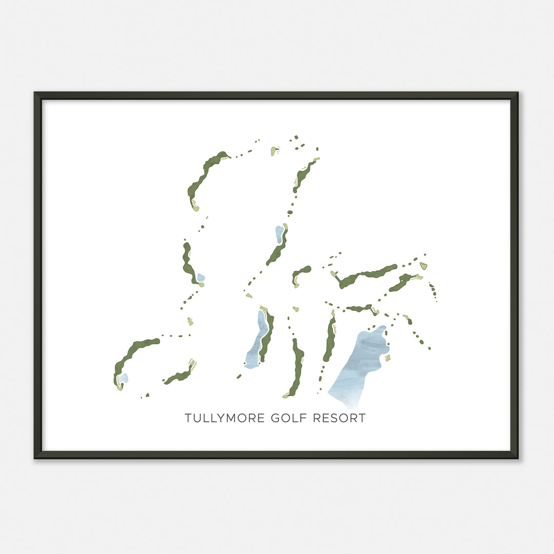 Print of Tullymore Golf Resort Modern Map