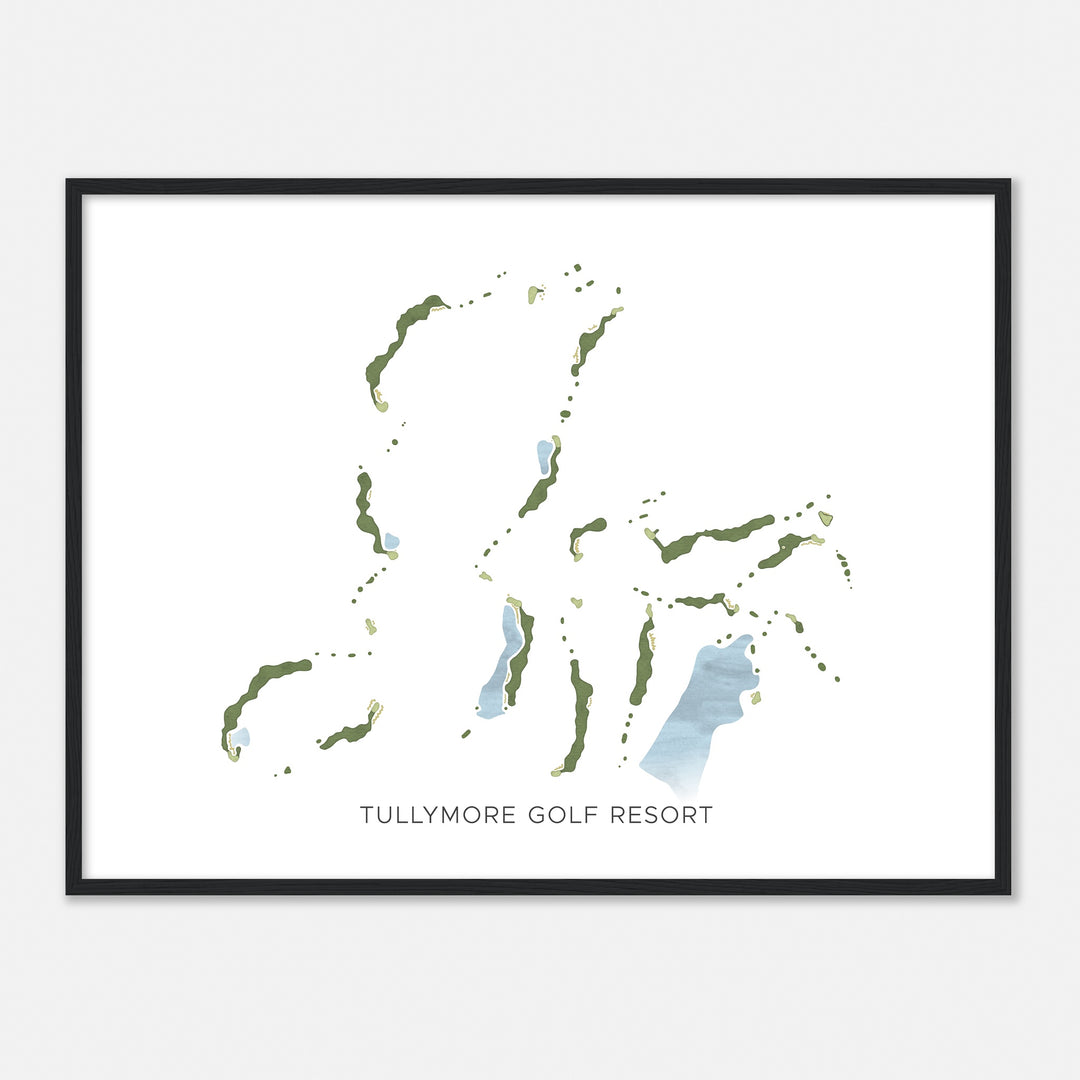 Print of Tullymore Golf Resort Modern Map