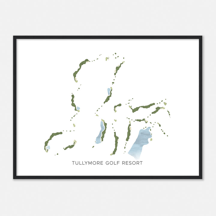 Print of Tullymore Golf Resort Modern Map