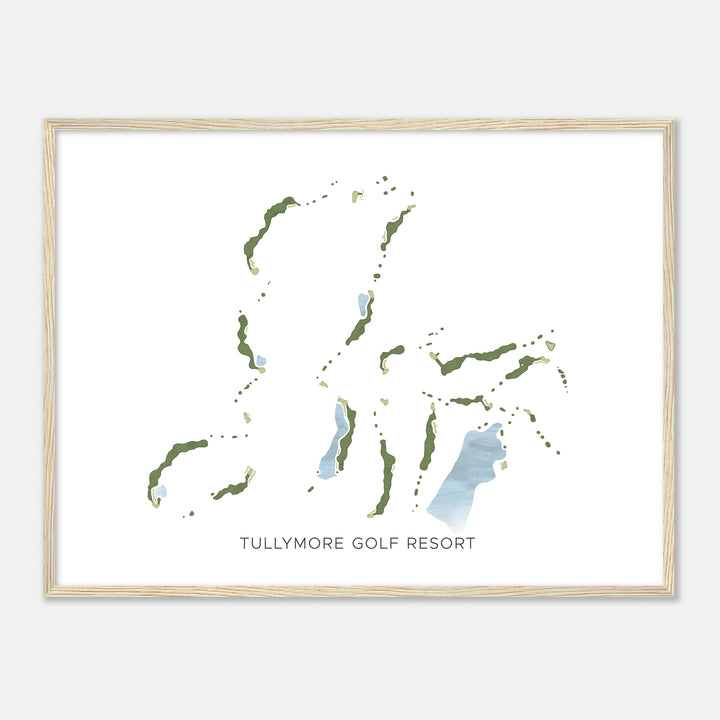 Print of Tullymore Golf Resort Modern Map