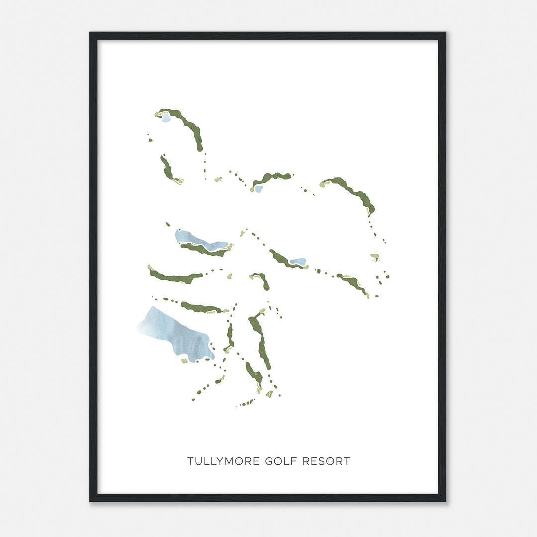 Print of Tullymore Golf Resort Modern Map