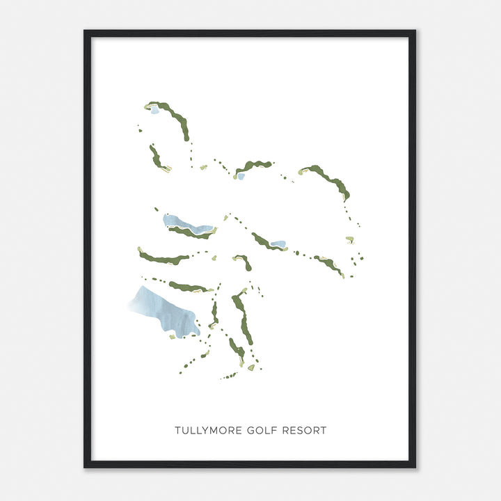 Print of Tullymore Golf Resort Modern Map