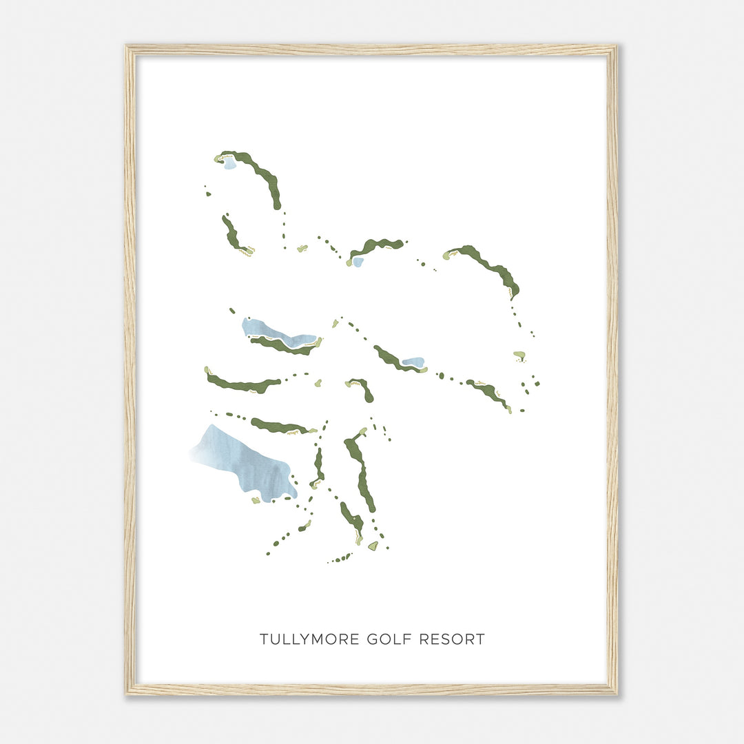 Print of Tullymore Golf Resort Modern Map