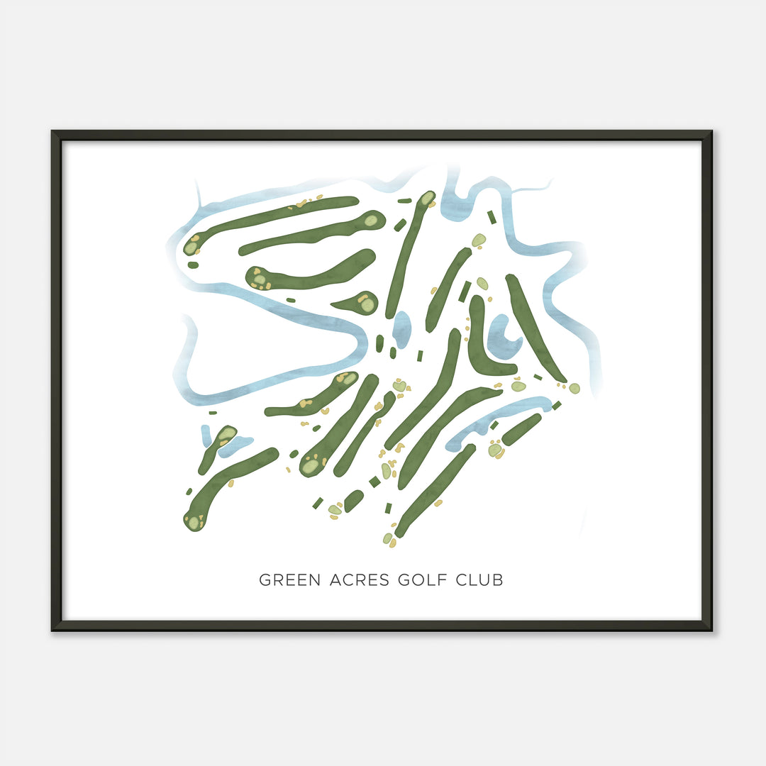 Print of Green Acres Golf Club Modern Map