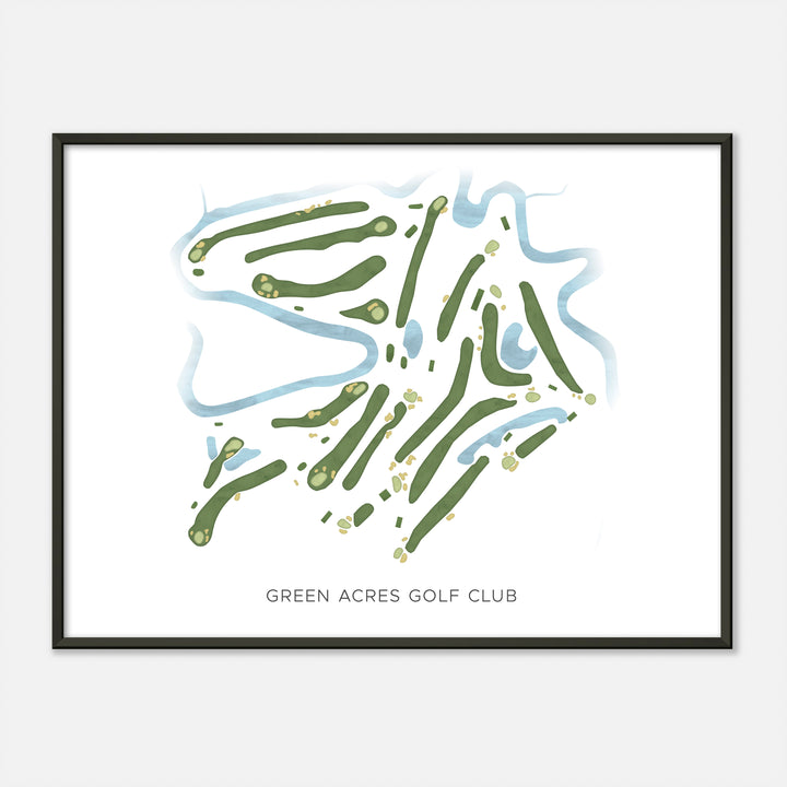 Print of Green Acres Golf Club Modern Map