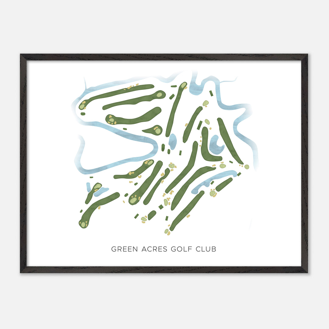 Print of Green Acres Golf Club Modern Map