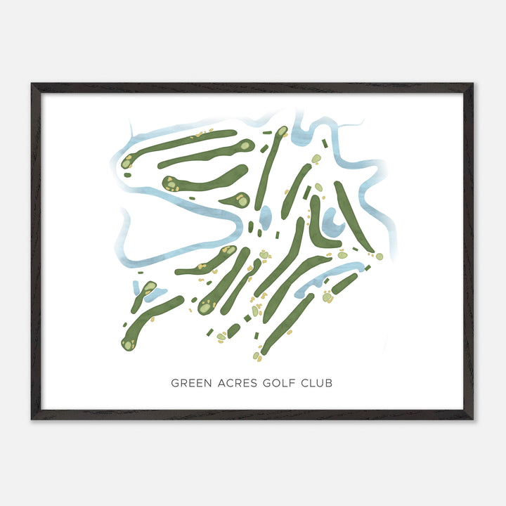Print of Green Acres Golf Club Modern Map