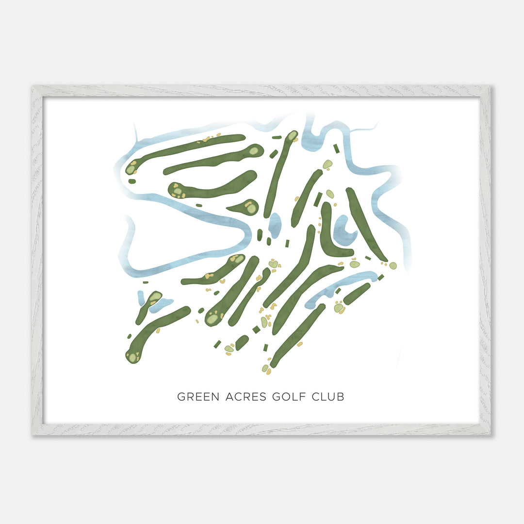 Print of Green Acres Golf Club Modern Map