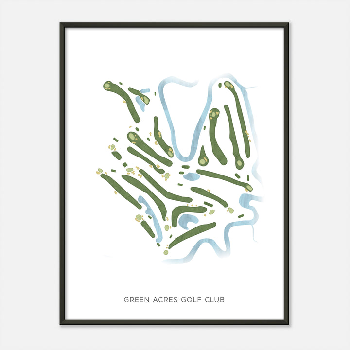 Print of Green Acres Golf Club Modern Map