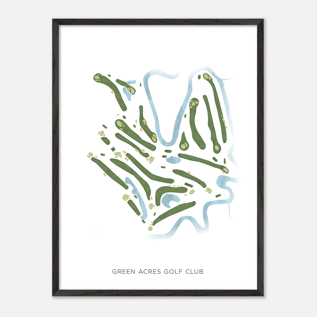 Print of Green Acres Golf Club Modern Map