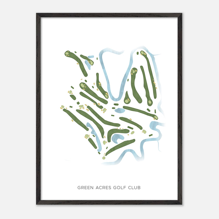 Print of Green Acres Golf Club Modern Map