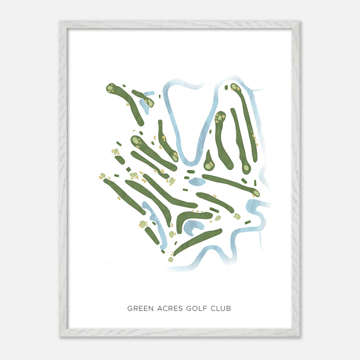 Print of Green Acres Golf Club Modern Map